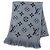 Stola in lana e seta Logomania Louis Vuitton Blu