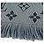 Stola in lana e seta Logomania Louis Vuitton Blu - vista 5