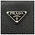 Bolso de hombro Prada en cuero negro con logotipo de triángulo - vista 8