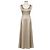 Vera Wang Couture Satin Abendkleid Blassgold Golden