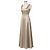 Vera Wang Couture Satin Abendkleid Blassgold Golden - Ansicht 3