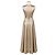 Vera Wang Couture Satin Abendkleid Blassgold Golden - Ansicht 4
