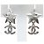 Orecchini Chanel C23S ABA907 Coco Mark Rhinestone Strass Stella Crystal Swing Argento D'oro - vista 3