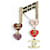 Spilla Chanel Coco Mark Heart Musical Note Multicolore D'oro