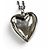 Collana in pizzo Chanel C24K Coco Mark Heart Nero Argento - vista 2