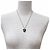 Collana in pizzo Chanel C24K Coco Mark Heart Nero Argento - vista 3