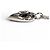 Collana in pizzo Chanel C24K Coco Mark Heart Nero Argento - vista 5