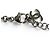 Collana in pizzo Chanel C24K Coco Mark Heart Nero Argento - vista 6