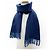 Stola in cashmere Hermès Recto Verso Blu Blu navy - vista 3