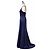 Vera Wang Abito da sera in raso blu navy con allacciatura Blu scuro - vista 2