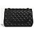 Timeless Borsa Chanel Classic Double Flap Jumbo in pelle nera Nero - vista 2