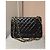 Timeless Borsa Chanel Classic Double Flap Jumbo in pelle nera Nero - vista 7