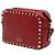 Borsa a tracolla Valentino in pelle di vitello granulata Rockstud rossa Rosso - vista 2
