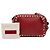 Borsa a tracolla Valentino in pelle di vitello granulata Rockstud rossa Rosso - vista 9