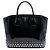 Tote Prada Black Spazzolato con Cristalli e Borchie Nero