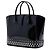 Tote Prada Black Spazzolato con Cristalli e Borchie Nero - vista 2