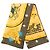 Sciarpa in seta Hermès Yellow Plumes et Grelots 90 Giallo