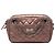 Borsa Camera Reissue Chanel in pelle di vitello invecchiata trapuntata metallizzata rosa piccola D'oro