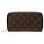 Cartera larga Zippy Monogram marrón Louis Vuitton Castaño