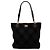 Chanel Black CC Stitched Wildleder-Tote Schwarz