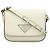 Pochette clutch in pelle Saffiano avorio Prada Crudo