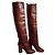 Louis Vuitton Botas altas de cuero marrón Castaño