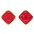 Orecchini a clip Vintage Chanel Coco Mark Rosso D'oro