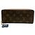 Louis Vuitton Monogram Floral Long Wallet Pink Blau