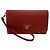 Cartera bi-fold compacta de cuero Saffiano Prada Roja