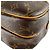 Borsa a tracolla Louis Vuitton Reporter PM Marrone Monogramma - vista 9