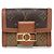 Portafoglio Louis Vuitton Portefeuille Dauphine Compact Pieghevole Marrone Marrone chiaro