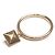 Ring Anel Clou de H da Hermès em ouro rosa Dourado - vista 2