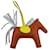 Hermès Hermes Rodeo PM Horse Strap Keychain Charm Brown Yellow  - view 3