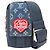 NUOVA SACOCHE LOUIS VUITTON X NIGO DOUBLE PHONE M81060 PELLE MONOGRAM DENIM Blu - vista 2