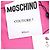 T-shirt Moschino con logo Double Question Mark in cotone rosa - vista 4