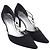 Stuart Weitzman Verzierte T-Riemen D'Orsay Pumps aus schwarzem Satin - Ansicht 3