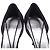Stuart Weitzman Verzierte T-Riemen D'Orsay Pumps aus schwarzem Satin - Ansicht 6