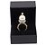 Gucci Ring aus goldfarbenem Metall mit Kunstperlen Golden