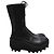 Versace Mid-Calf Chelsea Boots aus Leder in Schwarz