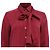 Camicetta Gucci in seta bordeaux con fiocco texturizzato Rosso Bordò - vista 2