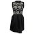 Sandro Paris Romantisches Guipure-Spitzen-Minikleid aus schwarzem Polyester