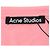 T-shirt Acne Studios Face-Patch Crew Neck in cotone rosa - vista 4