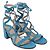 Sandali Artemis con lacci di Gianvito Rossi in scamosciato blu Blu chiaro - vista 3
