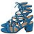 Sandali Artemis con lacci di Gianvito Rossi in scamosciato blu Blu chiaro - vista 4