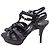 Yves Saint Laurent Sandali con plateau glitterati Tribute di Saint Laurent in scamosciato nero - vista 5