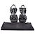 Yves Saint Laurent Sandali con plateau glitterati Tribute di Saint Laurent in scamosciato nero - vista 6