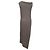 Abito midi drappeggiato con scollo a V Rick Owens in cotone grigio - vista 3