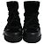 Botas de neve Moncler Stephanie em couro preto - vista 2
