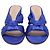 Gianvito Rossi Twist Knot Mules aus blauem Satin - Ansicht 2