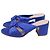 Gianvito Rossi Twist Knot Mules aus blauem Satin - Ansicht 4